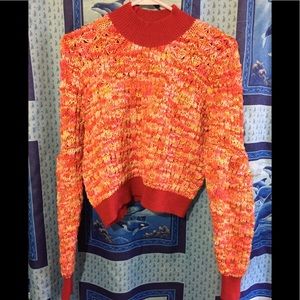 Free People Cropped Knit Sweater Sz XS
